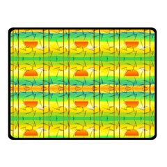 Birds Beach Sun Abstract Pattern Double Sided Fleece Blanket (small)  by Pakrebo