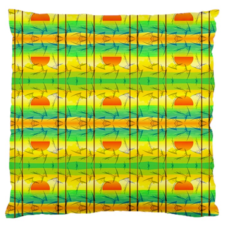 Birds Beach Sun Abstract Pattern Standard Flano Cushion Case (Two Sides)