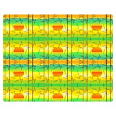 Birds Beach Sun Abstract Pattern Double Sided Flano Blanket (medium)  by Pakrebo