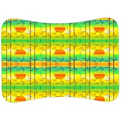 Birds Beach Sun Abstract Pattern Velour Seat Head Rest Cushion