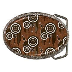 Abstract Background Brown Swirls Belt Buckles by Pakrebo