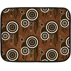 Abstract Background Brown Swirls Fleece Blanket (mini) by Pakrebo