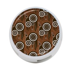 Abstract Background Brown Swirls 4-port Usb Hub (two Sides) by Pakrebo