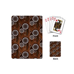 Abstract Background Brown Swirls Playing Cards (mini) by Pakrebo