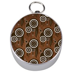 Abstract Background Brown Swirls Silver Compasses by Pakrebo