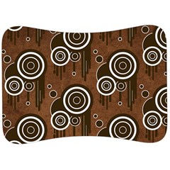 Abstract Background Brown Swirls Velour Seat Head Rest Cushion