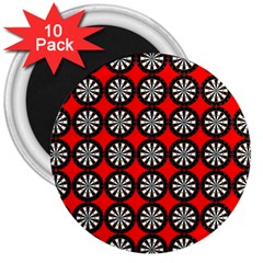 Darts Dart Board Board Target Game 3  Magnets (10 Pack)  by Pakrebo