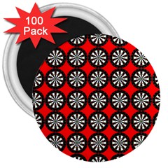 Darts Dart Board Board Target Game 3  Magnets (100 Pack) by Pakrebo