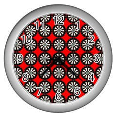 Darts Dart Board Board Target Game Wall Clock (silver) by Pakrebo