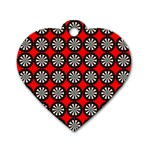 Darts Dart Board Board Target Game Dog Tag Heart (Two Sides) Front