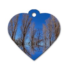 Background Mirror Reflection Dog Tag Heart (two Sides) by Pakrebo