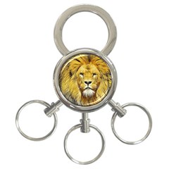 Lion Lioness Wildlife Hunter 3-ring Key Chains by Pakrebo