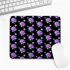 Flowers Pattern Background Lilac Large Mousepads by Pakrebo