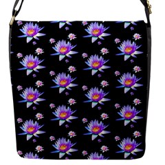 Flowers Pattern Background Lilac Flap Closure Messenger Bag (s) by Pakrebo