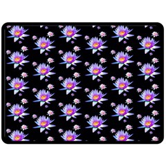 Flowers Pattern Background Lilac Double Sided Fleece Blanket (large)  by Pakrebo