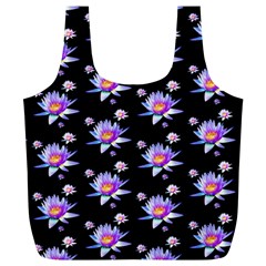 Flowers Pattern Background Lilac Full Print Recycle Bag (xl) by Pakrebo