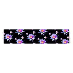 Flowers Pattern Background Lilac Velvet Scrunchie by Pakrebo