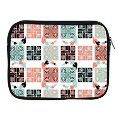 Mint Black Coral Heart Paisley Apple Ipad 2/3/4 Zipper Cases by Pakrebo