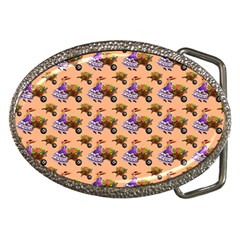 Flowers Girl Barrow Wheel Barrow Belt Buckles by Pakrebo