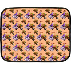 Flowers Girl Barrow Wheel Barrow Fleece Blanket (mini) by Pakrebo