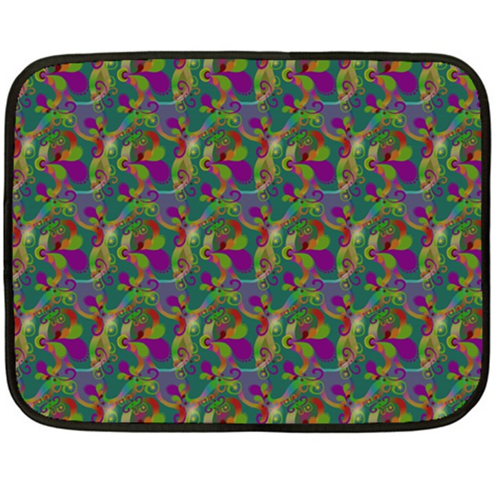 Pattern Abstract Paisley Swirls Double Sided Fleece Blanket (Mini) 