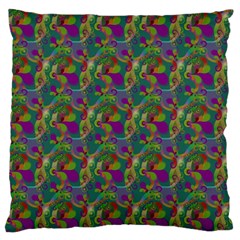 Pattern Abstract Paisley Swirls Large Cushion Case (one Side) by Pakrebo