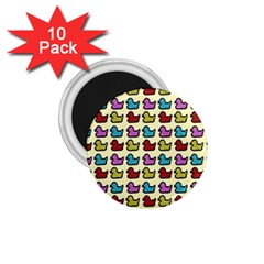 Ducklings Background Ducks Cute 1 75  Magnets (10 Pack)  by Pakrebo