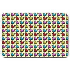 Ducklings Background Ducks Cute Large Doormat  by Pakrebo