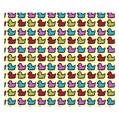 Ducklings Background Ducks Cute Double Sided Flano Blanket (small)  by Pakrebo