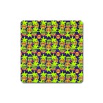 Smiley Background Smiley Grunge Square Magnet Front