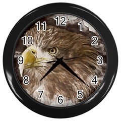 Sea Eagle Raptor Nature Predator Wall Clock (black)