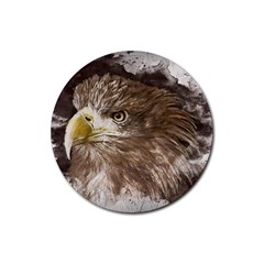 Sea Eagle Raptor Nature Predator Rubber Round Coaster (4 Pack)  by Pakrebo