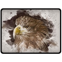 Sea Eagle Raptor Nature Predator Fleece Blanket (large)  by Pakrebo