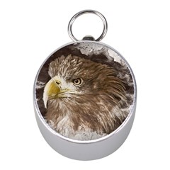 Sea Eagle Raptor Nature Predator Mini Silver Compasses by Pakrebo