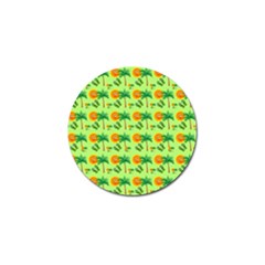 Holiday Tropical Smiley Face Palm Golf Ball Marker by Pakrebo