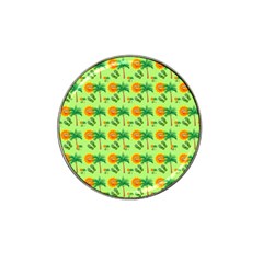 Holiday Tropical Smiley Face Palm Hat Clip Ball Marker by Pakrebo