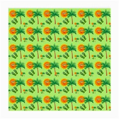 Holiday Tropical Smiley Face Palm Medium Glasses Cloth by Pakrebo