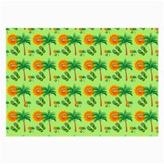 Holiday Tropical Smiley Face Palm Large Glasses Cloth by Pakrebo