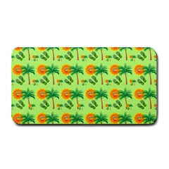 Holiday Tropical Smiley Face Palm Medium Bar Mats by Pakrebo