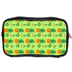 Holiday Tropical Smiley Face Palm Toiletries Bag (one Side)