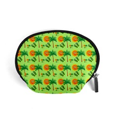 Holiday Tropical Smiley Face Palm Accessory Pouch (small) by Pakrebo