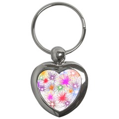 Star Dab Farbkleckse Leaf Flower Key Chains (Heart) 