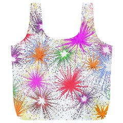 Star Dab Farbkleckse Leaf Flower Full Print Recycle Bag (XL)