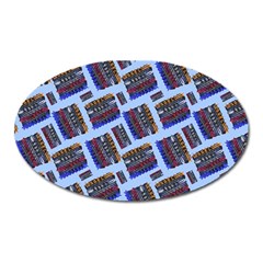 Abstract Pattern Seamless Artwork Oval Magnet by Pakrebo