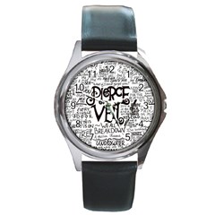 Pierce The Veil Music Band Group Fabric Art Cloth Poster Round Metal Watch by Sudhe