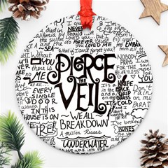 Pierce The Veil Music Band Group Fabric Art Cloth Poster Ornament (round) by Sudhe