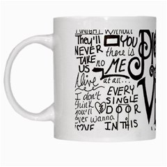 Pierce The Veil Music Band Group Fabric Art Cloth Poster White Mugs by Sudhe