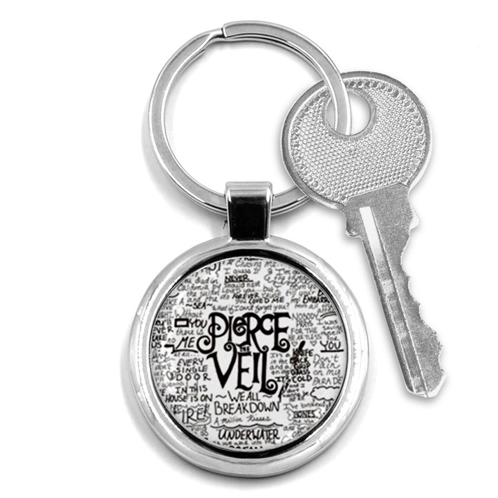 Pierce The Veil Music Band Group Fabric Art Cloth Poster Key Chains (Round) 