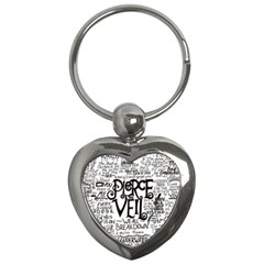 Pierce The Veil Music Band Group Fabric Art Cloth Poster Key Chains (heart)  by Sudhe