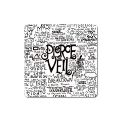 Pierce The Veil Music Band Group Fabric Art Cloth Poster Square Magnet by Sudhe